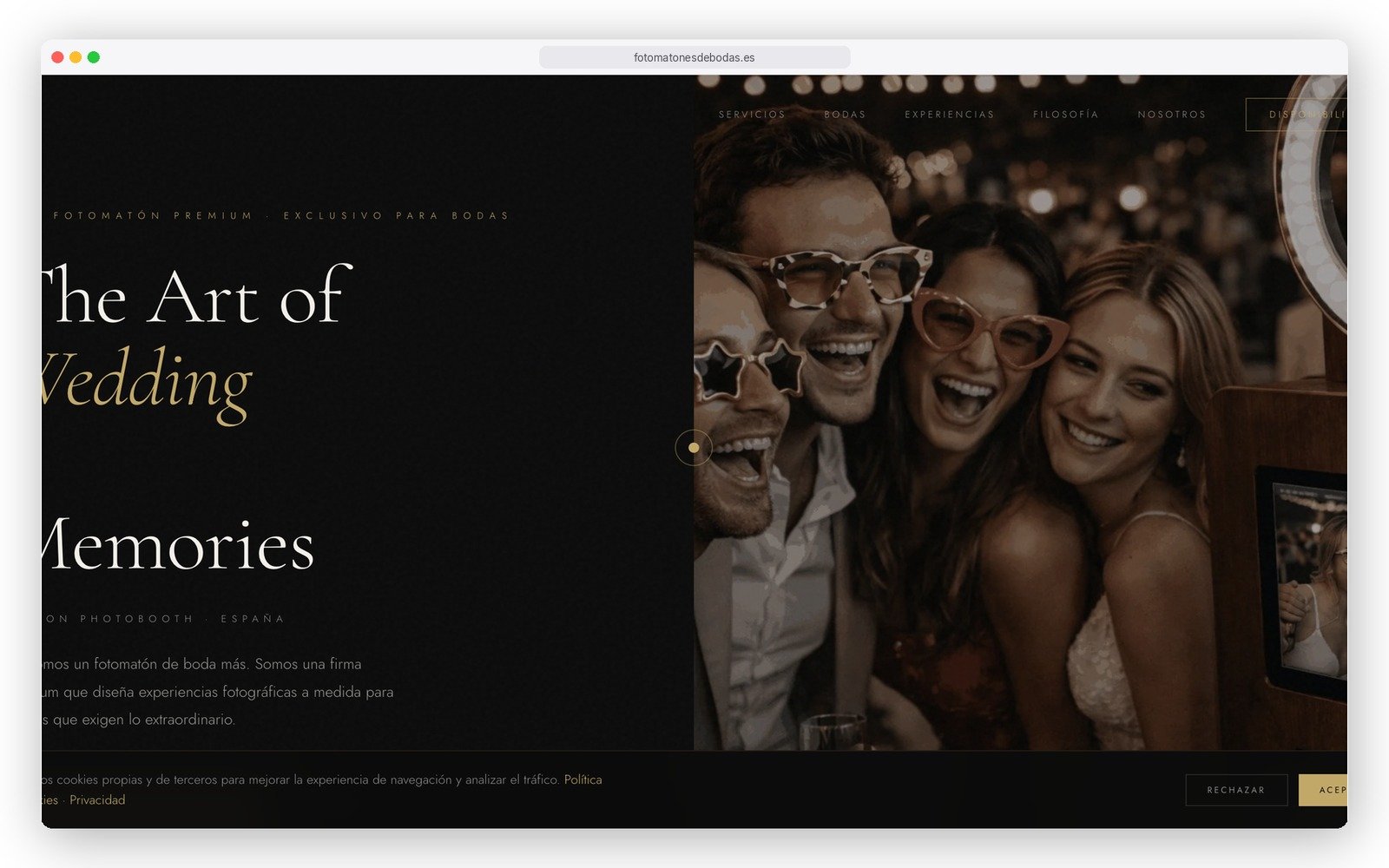 Maison Photobooth — fotomatón premium para bodas, escritorio y móvil